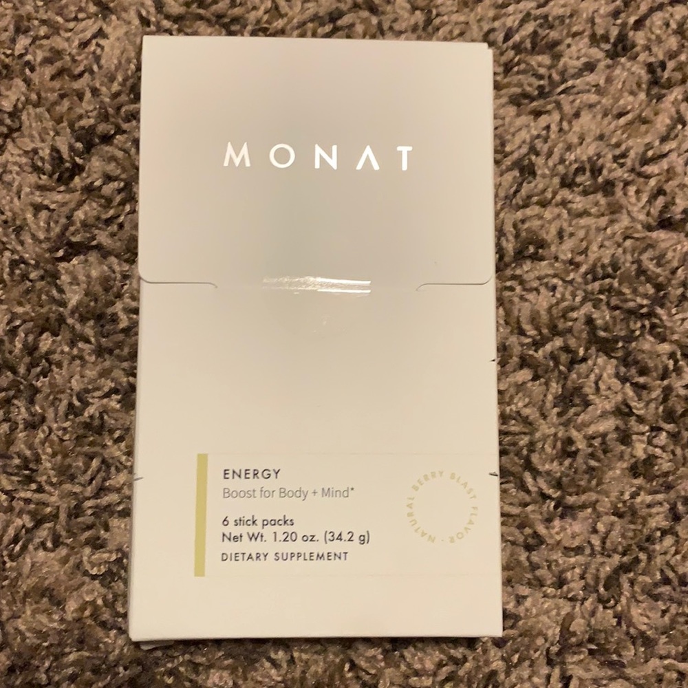 6 pack of Monat Energy sticks